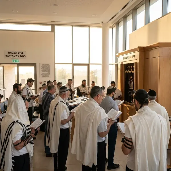 תפילת שחרית מוקדמת בבית הכנסת