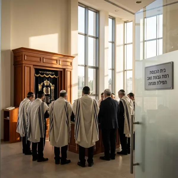 תפילת מנחה בבית הכנסת