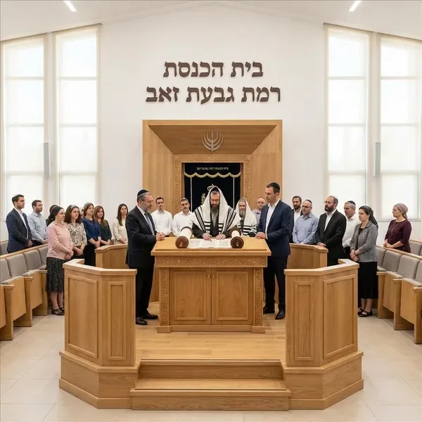 תפילת שבת בבית הכנסת עם קריאת התורה